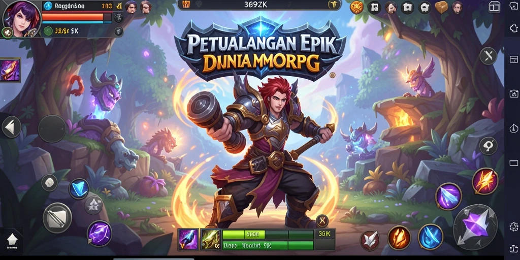 Tangkapan layar 369ZK yang menunjukkan aksi intens dalam permainan MMORPG.