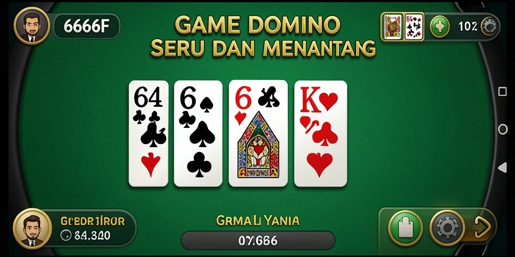 Screenshot permainan 666F menampilkan aksi bermain Domino yang seru.