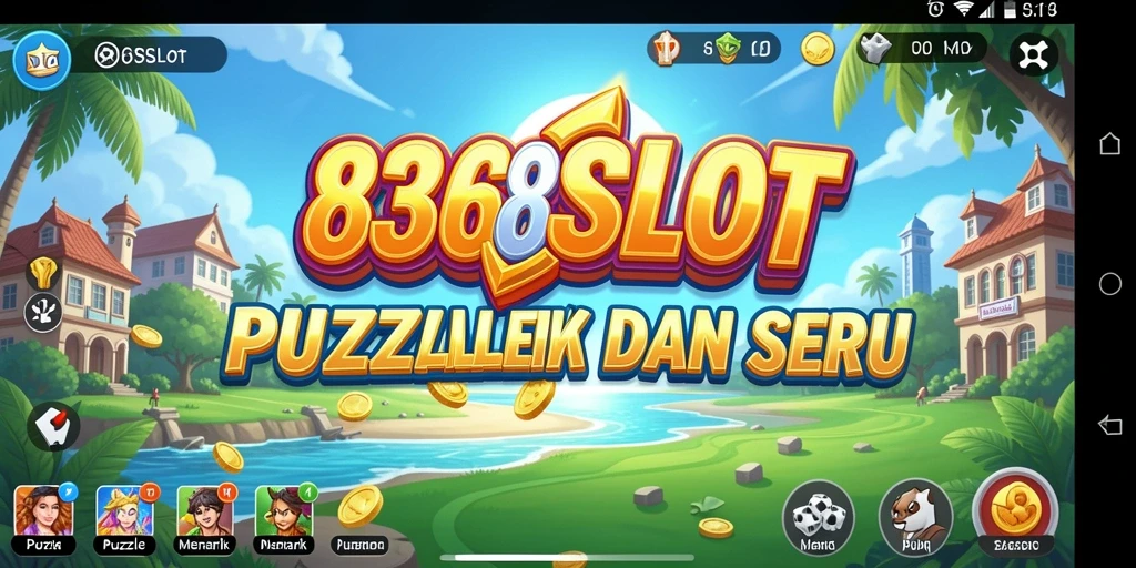 Screenshot gameplay 8368SLOT menampilkan aksi puzzle yang mendebarkan.