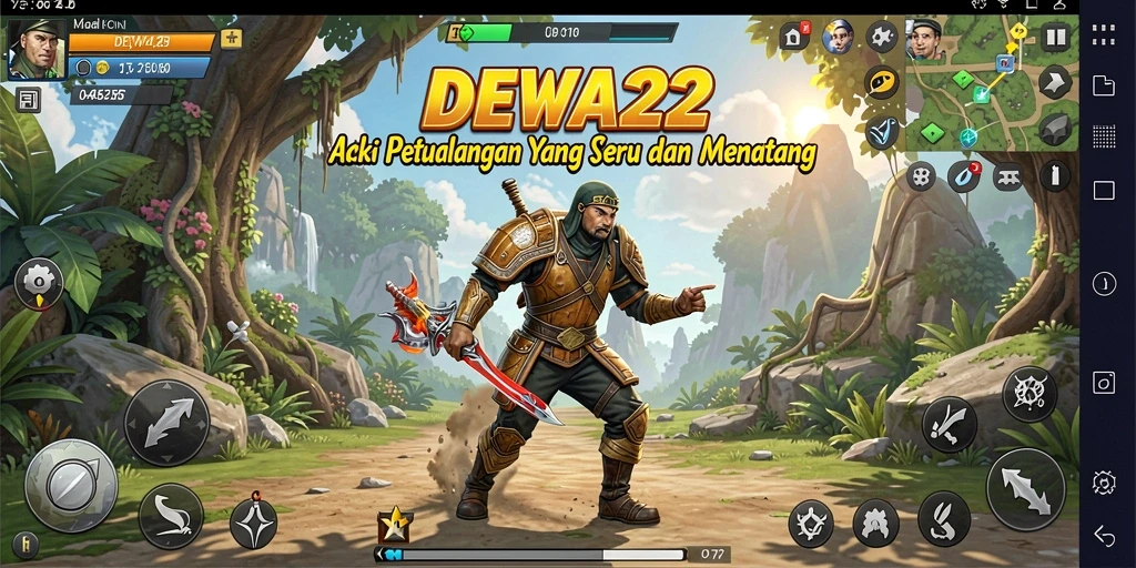 Gameplay seru DEWA22 dengan aksi mendebarkan.