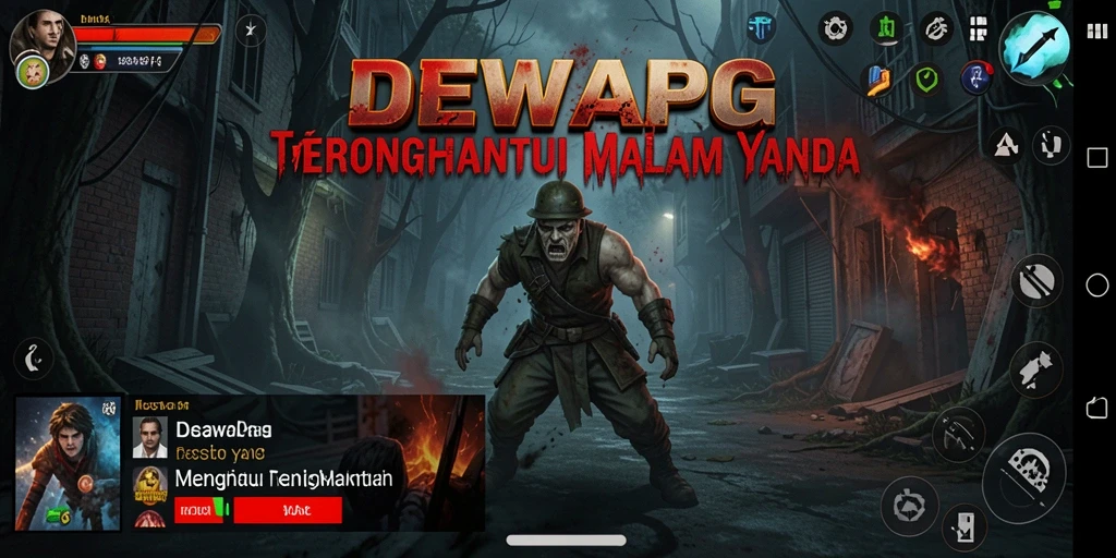 Screenshot gameplay DEWAPG yang memperlihatkan suasana Horror yang mencekam.