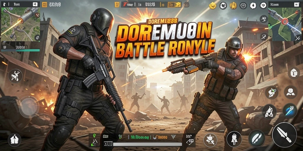Tangkapan layar DOREMI88 menunjukkan intensitas pertempuran Battle Royale.