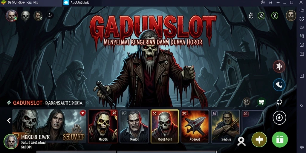 Screenshot kengerian gameplay GADUNSLOT yang menakutkan.