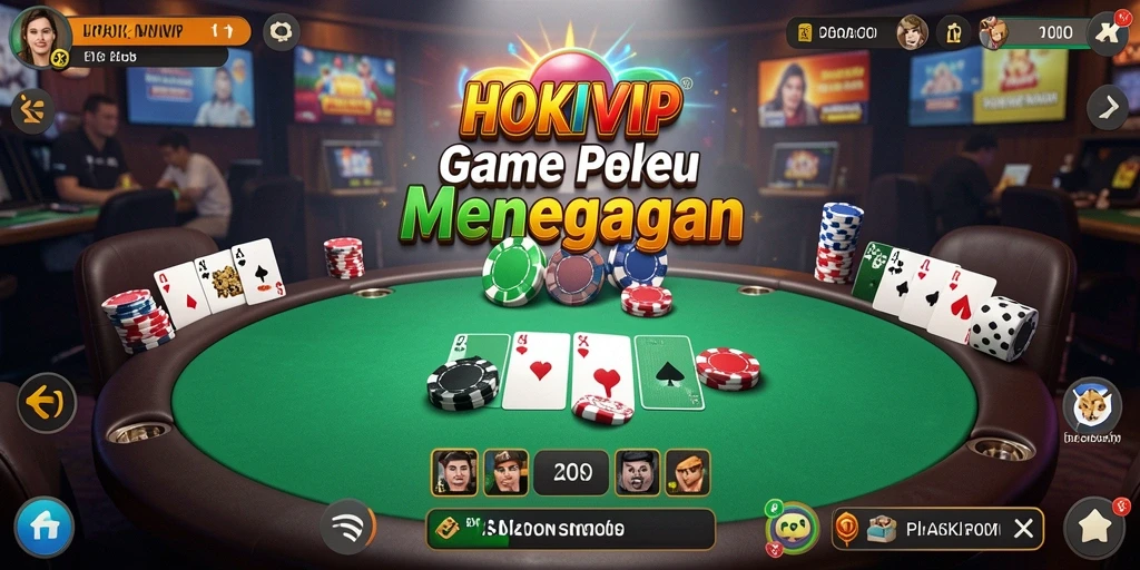 Tampilan gameplay HOKIVIP dengan aksi poker yang seru dan menarik.