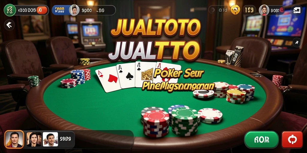 Tampilan gameplay menarik di JUALTOTO dengan pengalaman Poker yang mendalam.