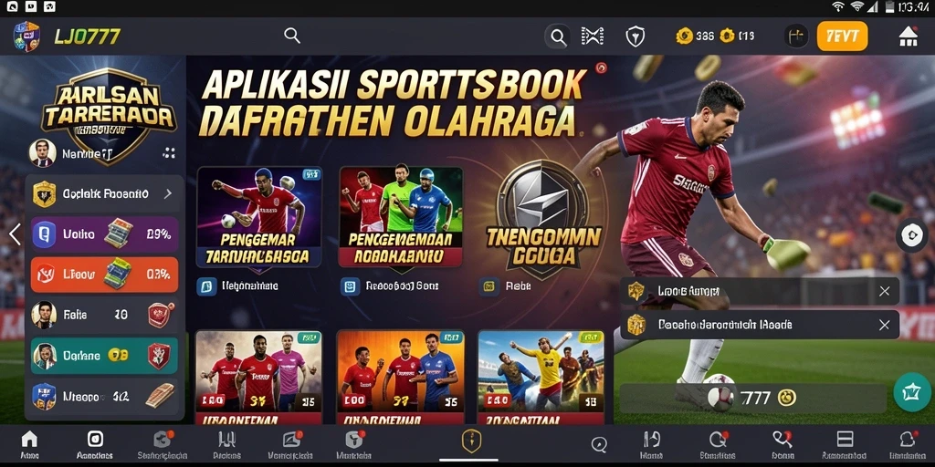 Tampilan layar utama LJO777 dengan berbagai opsi taruhan olahraga.