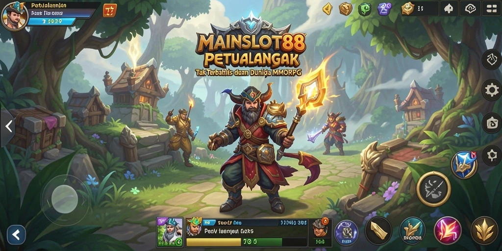 Screenshot MAINSLOT88 menunjukkan aksi seru dalam pertarungan MMORPG.
