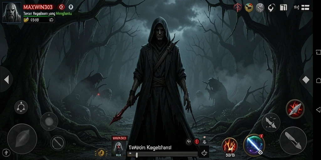 Tampilan gameplay <strong>MAXWIN303</strong> yang menegangkan dan menyeramkan.