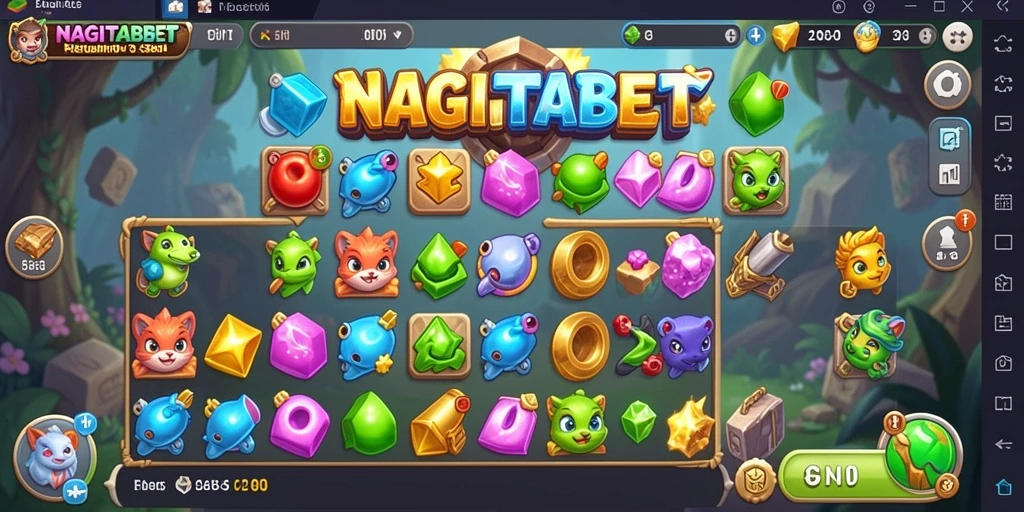 Tampilan gameplay seru NAGITABET dalam genre Match-3.