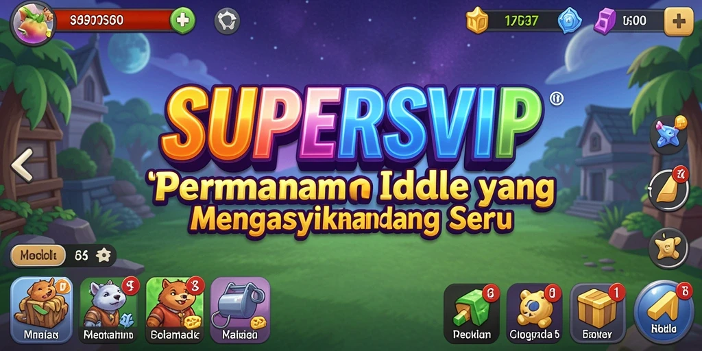 Tampilan gameplay SUPERSVIP yang menakjubkan dan seru.