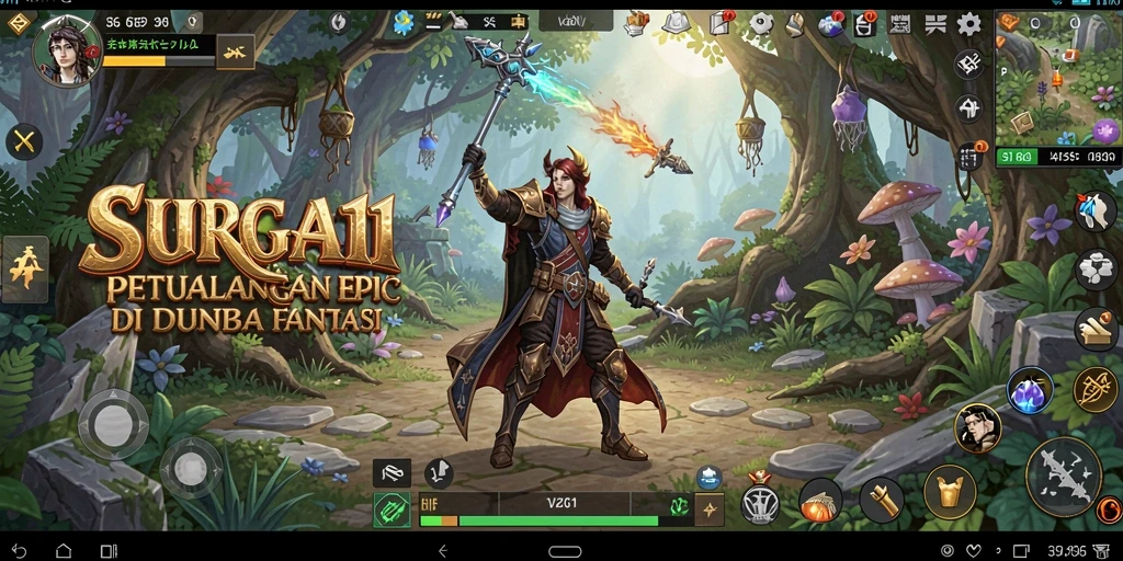 Tangkapan layar menampilkan aksi seru dalam pertempuran RPG SURGA11.