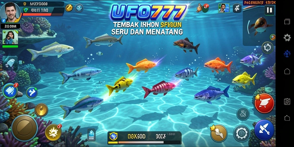 Tangkapan layar dari gameplay menarik Tembak Ikan di UFO777.
