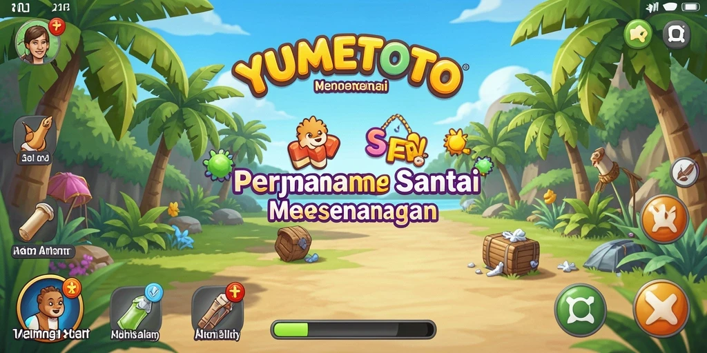 Screenshot YUMETOTO menampilkan gameplay yang ceria dan interaktif.